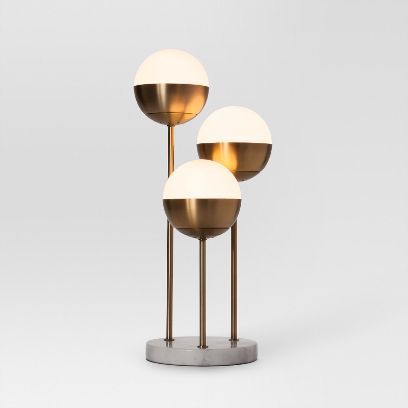 Лампа настольная Geneva Glass Table Lamp Triple Globe фото 4