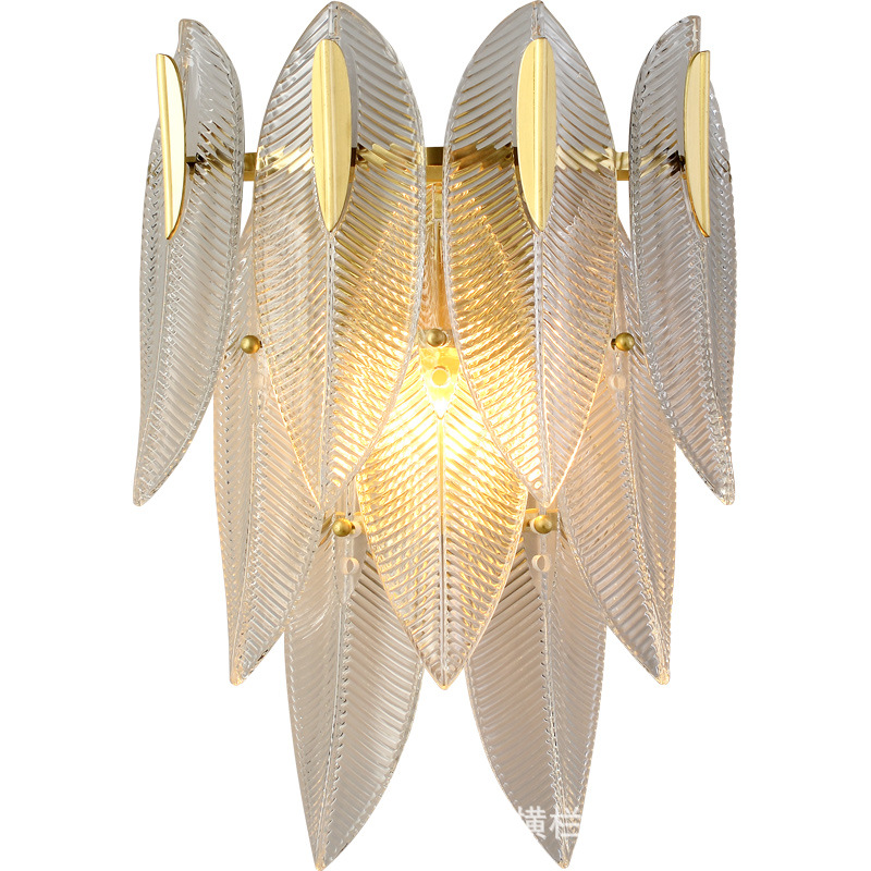 Настенный светильник в стиле постмодерн на металлическом каркасе и абажуром из стекла с рельефным узором NIBA WALL фото 2
