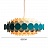 Люстра Doria Leuchten hanging lamp 60 см  Голубой фото 13