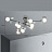 Серия потолочный люстр с шарообразными матовыми плафонами и декором в виде множества разноцветных дисков MATISSE B 9 ламп белый+черный фото 7