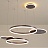 Светодиодная люстра в виде композиции из дисков и колец со светящимся контуром MEDEA CH 80 см  коричневый фото 7