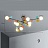 Серия потолочный люстр с шарообразными матовыми плафонами и декором в виде множества разноцветных дисков MATISSE B 6 ламп белый+черный фото 9