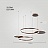 Светодиодная люстра в виде композиции из дисков и колец со светящимся контуром MEDEA CH 100 см  коричневый фото 5