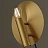 Бра Gold Round Backing Exposed Bulb Sconce Черный фото 6