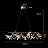 Серия светодиодных кольцевых люстр на металлическом каркасе с абажуром в виде хрустальных веток ARIANA 120 см  (рейка) фото 5