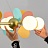 Серия кольцевых люстр с шарообразными матовыми плафонами и декоративными дисками MATISSE R 70 см   фото 6