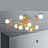 Серия потолочный люстр с шарообразными матовыми плафонами и декором в виде множества разноцветных дисков MATISSE B 6 ламп белый+черный фото 8