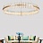 Дизайнерская светодиодная люстра на струнном подвесе NOVEL 47 см  Золотой фото 5