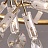 Серия светодиодных кольцевых люстр на металлическом каркасе с абажуром в виде хрустальных веток ARIANA 120 см  (рейка) фото 9