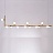 Серия реечных люстр с плафонами из стекла LINDA LONG 7 плафонов Золотой A одинарный плафон фото 7