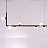 Серия реечных люстр с плафонами из стекла LINDA LONG 6 плафонов Черный A одинарный плафон фото 5
