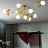 Серия потолочный люстр с шарообразными матовыми плафонами и декором в виде множества разноцветных дисков MATISSE B 6 ламп многоцветный+черный фото 12