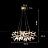 Серия светодиодных кольцевых люстр на металлическом каркасе с абажуром в виде хрустальных веток ARIANA 105 см   фото 3