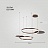 Светодиодная люстра в виде композиции из дисков и колец со светящимся контуром MEDEA CH 80 см  коричневый фото 3
