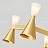 Серия люстр с коническими двунаправленными плафонами POULINA 12 плафонов Золотой фото 4