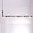 Серия реечных люстр с плафонами из стекла LINDA LONG 10 плафонов Золотой A одинарный плафон фото 3