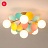 Потолочная люстра в современном стиле с шарообразными матовыми плафонами и декором в виде цветных дисков MATISSE C 8 плафонов МНОГОЦВЕТНЫЙ фото 5