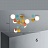 Серия потолочный люстр с шарообразными матовыми плафонами и декором в виде множества разноцветных дисков MATISSE B 9 ламп многоцветный+черный фото 4
