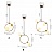 Подвесные светильники со стеклянными круглыми плафонами в кольцевом каркасе EXIST B фото 3
